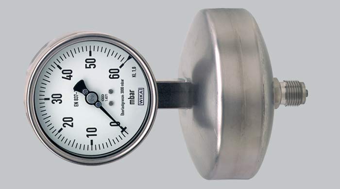 Đồng hồ đo áp suất với phần tử viên nang Wika